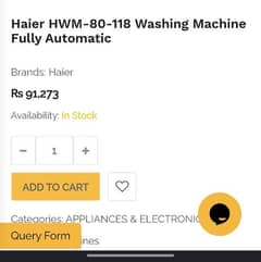 Haier HWM-80-118 Washing Machine Fully Automatic