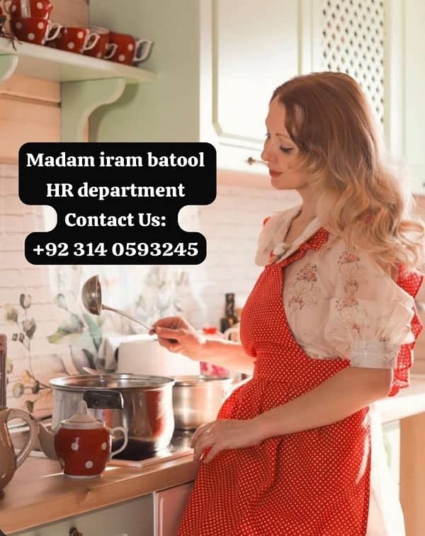 Urgent need Full-Time Female House Cook Required – Bahria Town Phase 8 0