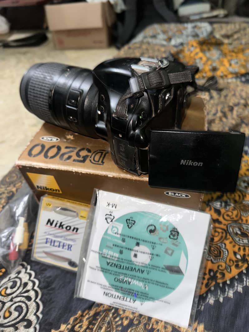 Nikon 5200D With Box and VR 55-300mm Lens 4