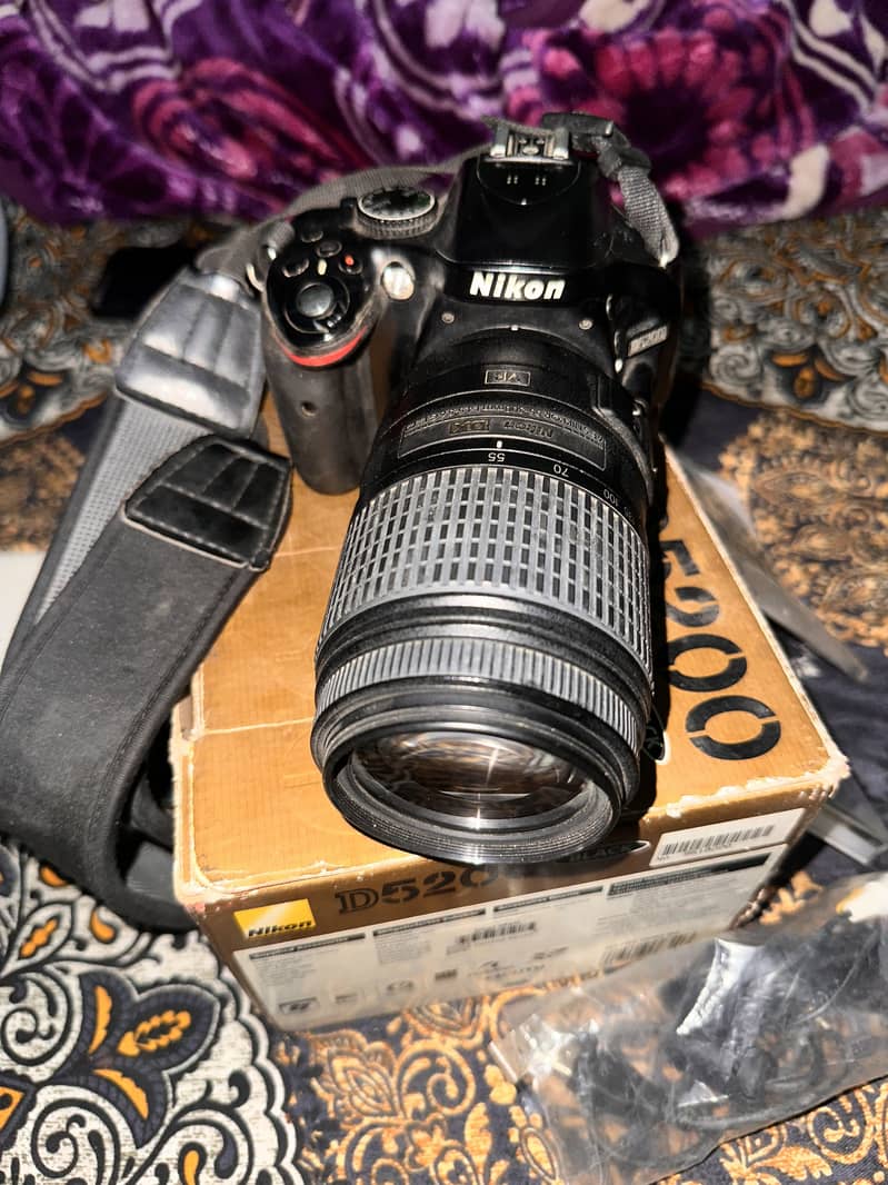 Nikon 5200D With Box and VR 55-300mm Lens 5