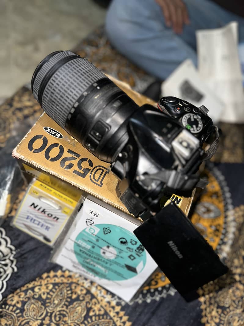 Nikon 5200D With Box and VR 55-300mm Lens 7