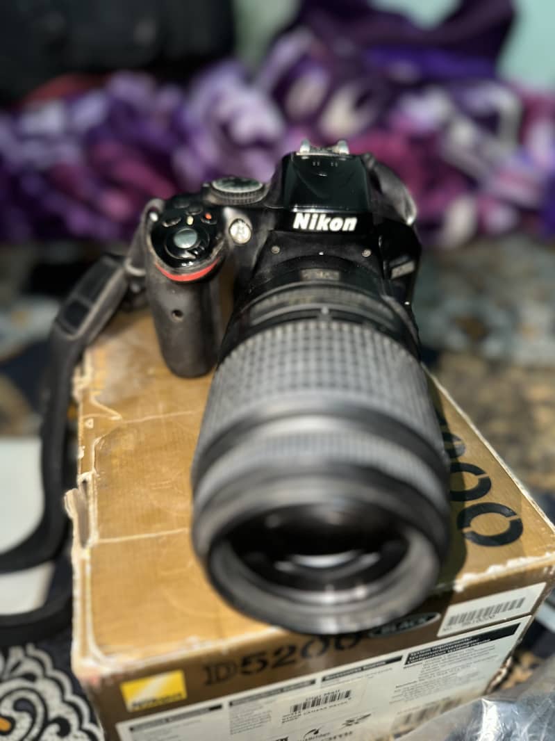 Nikon 5200D With Box and VR 55-300mm Lens 10