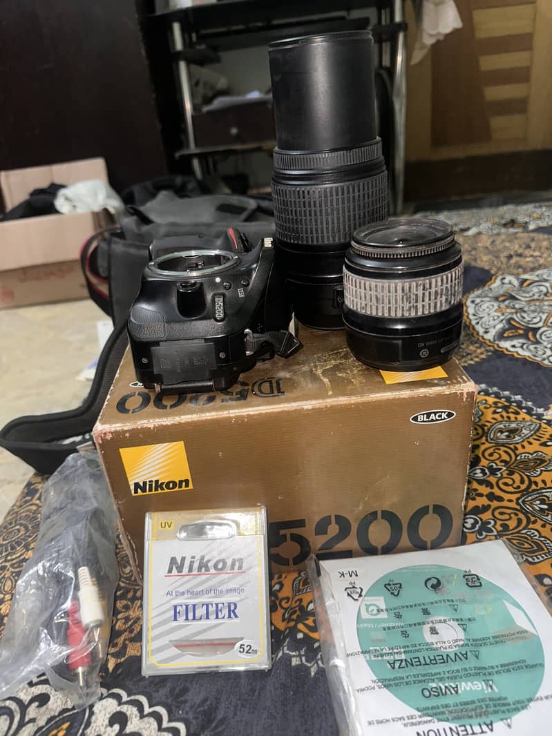 Nikon 5200D With Box and VR 55-300mm Lens 16