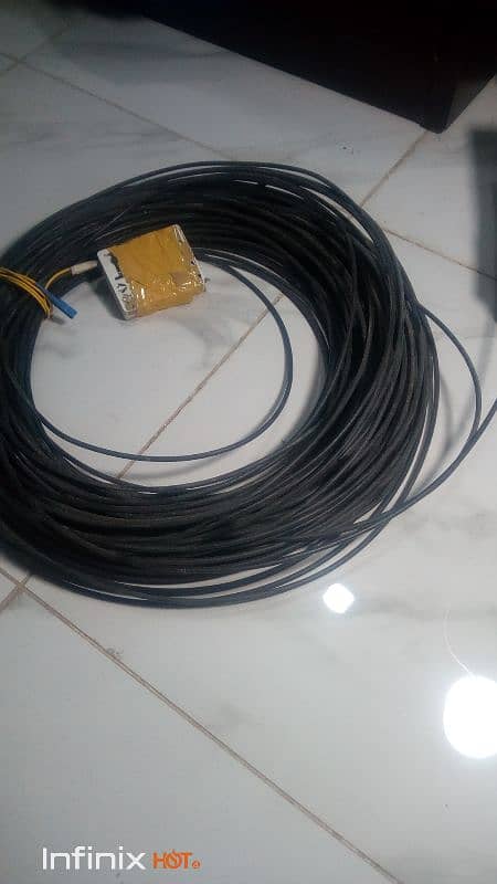 fiber cable 2 core  2 months used 2