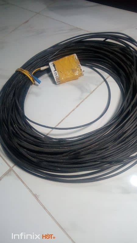 fiber cable 2 core  2 months used 6