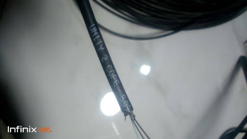 fiber cable 2 core  2 months used 7