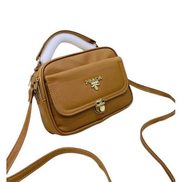 Brown leather Girls cross bag - 1 pcs 0