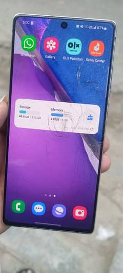 Samsung note 20 sim working just glass break