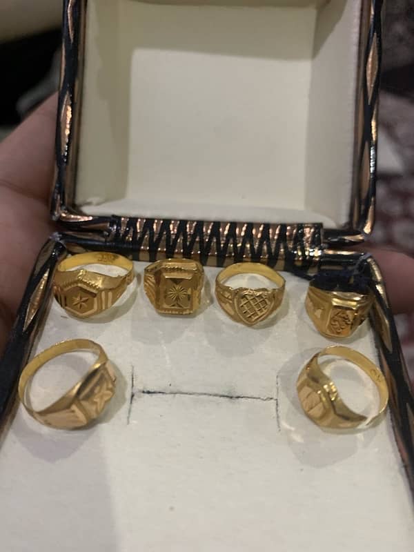 baby gold rings total 5 rings 2