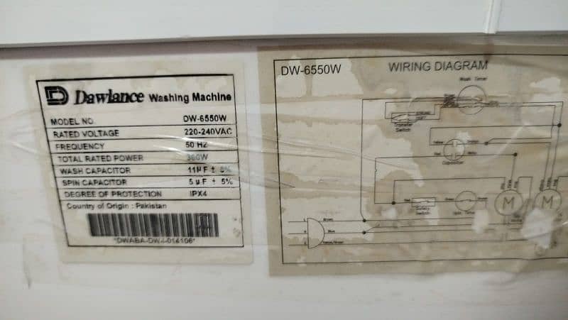 Dawlance washing machine Twin 14