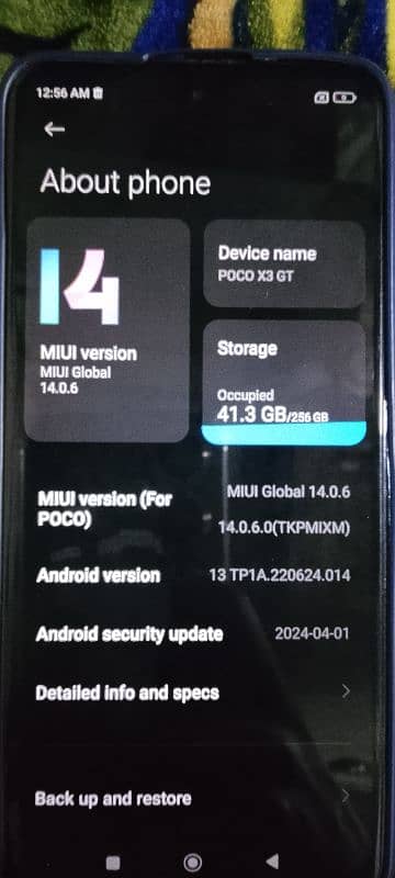 Poco x3gt  8 gb ram 256 gb rom 2