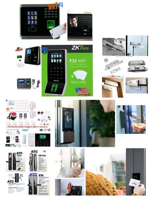 Zkteco Fingerprint Card Access control & time management Door lock 0