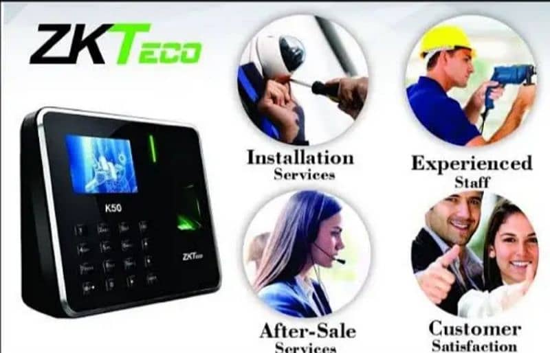 Zkteco Fingerprint Card Access control & time management Door lock 1