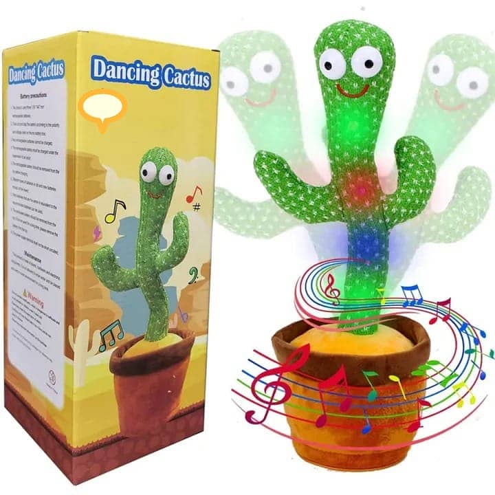 Rechargeable Dancing Cactus Toy with Hat | Interactive Singing & Talk 1