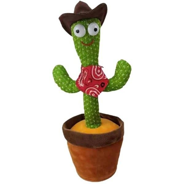 Rechargeable Dancing Cactus Toy with Hat | Interactive Singing & Talk 6