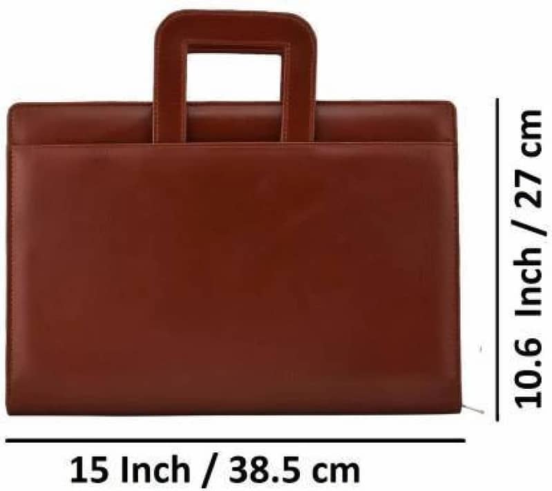 File Folder Lather Document Bag فائل فولڈر دستاویز کا بیگ (Imported) 3