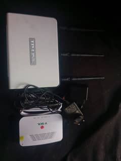 TP Link Router and V. sol ONU with Chargers and cables