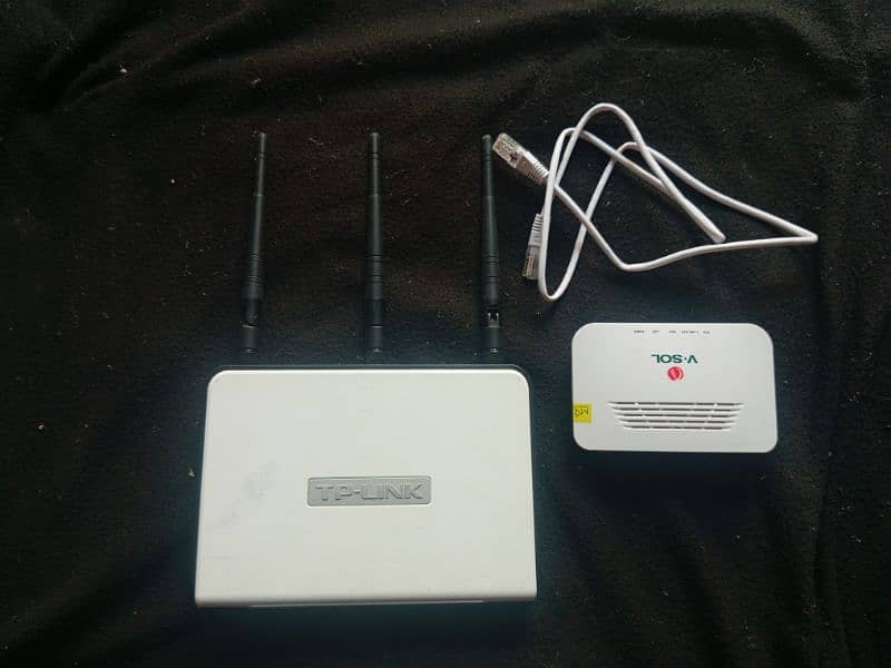 TP Link Router and V. sol ONU with Chargers and cables 14