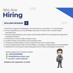 Graphic Designer / Video Editor Required Send your Cv