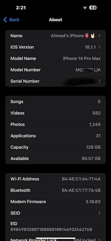 iPhone 14 pro max jv 126 gb 3