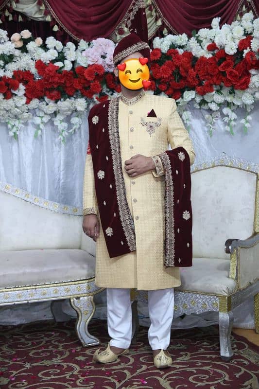 sherwani available for sale single night use only interested contact 0