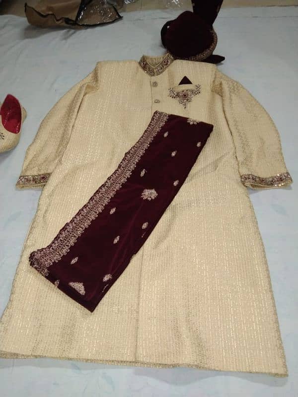 sherwani available for sale single night use only interested contact 1