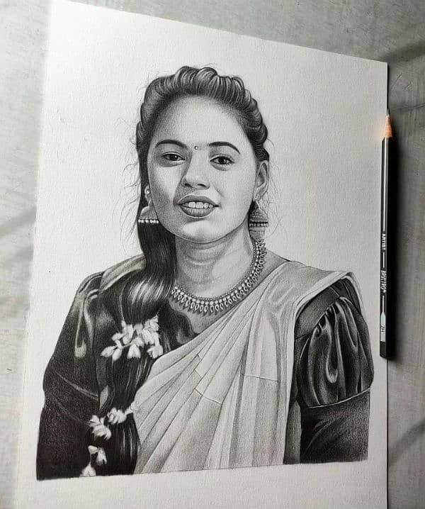 "Handmade Pencil Sketch – Order Now 5