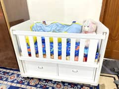 Baby Bed Set with Matress, Bedsheet and Pillow Set