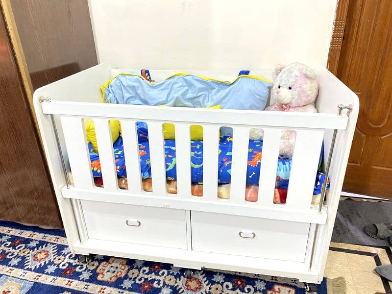 Baby Bed Set with Matress, Bedsheet and Pillow Set 0