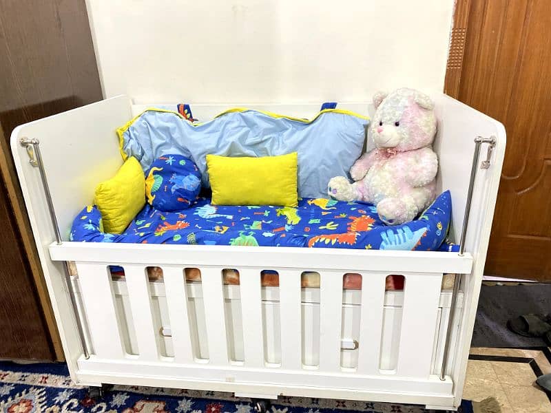 Baby Bed Set with Matress, Bedsheet and Pillow Set 2