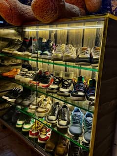 Glass Shoe Case Rack