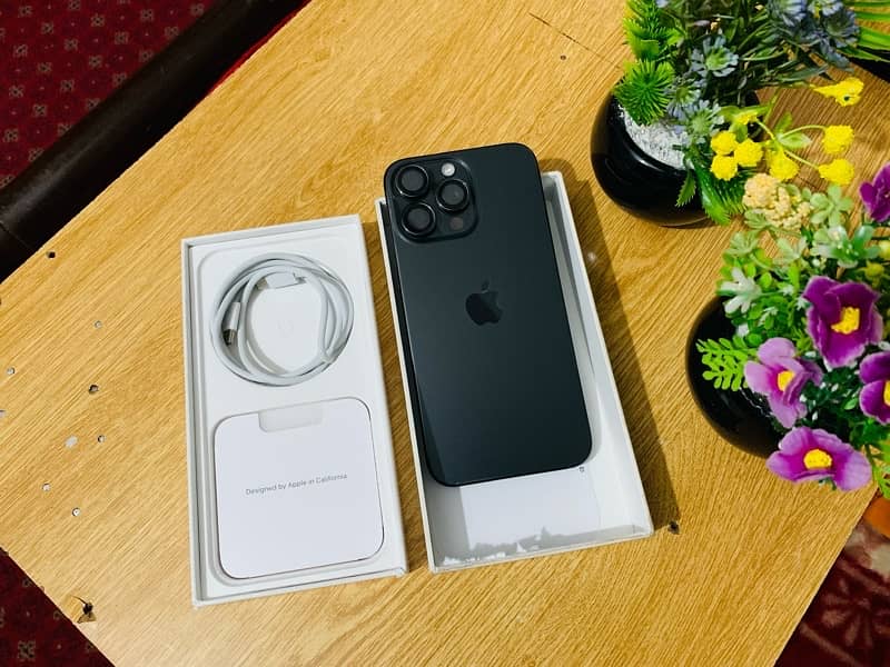 Apple iPhone 15 Pro Max- Titanium Black (Non-PTA, HK Model Box Open 8