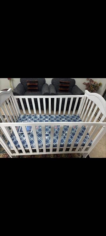 2 crib, 1 dining seat, 1 baby available for sale 3