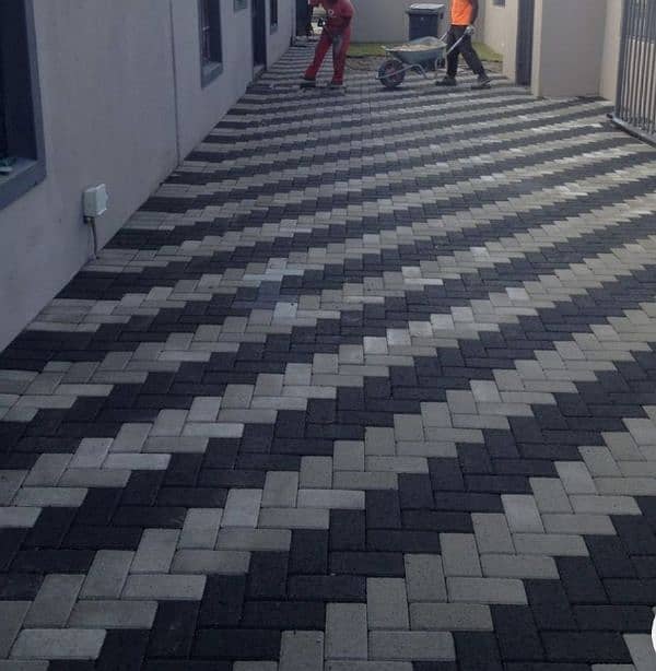 pavers, Tuff tiles, chemical Tuff tiles, curb stone, Garss jali 1