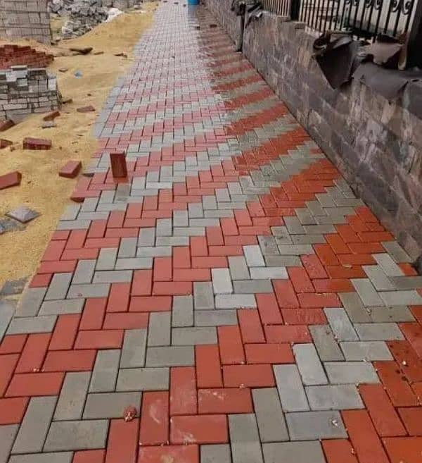 pavers, Tuff tiles, chemical Tuff tiles, curb stone, Garss jali 3