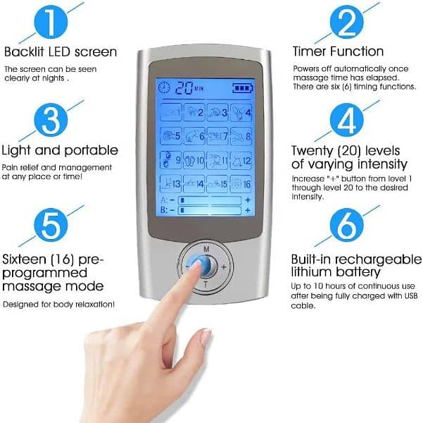 EMS TENS Device,EMS TENS Machine 2 Channels TENS Stimulater 4