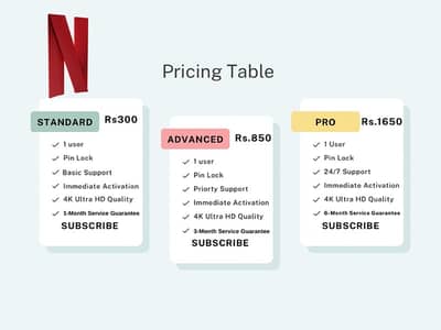 Special Discount Rs. 300 • WhatsApp 03182327086 • 1 Month 4K HD Screen