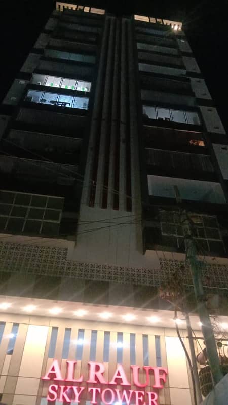 Al Rauf sky tower flat is available for sale north nazimbad block M 2