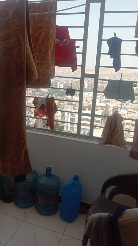 Al Rauf sky tower flat is available for sale north nazimbad block M 10