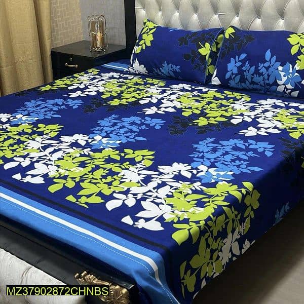 3 pcs cotton crystal double bedsheet 0