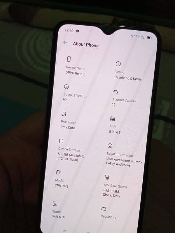 OPPO RENO Z (8-256) in- display Finger 6