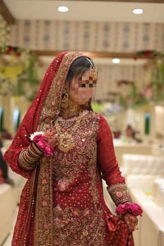 bridal (Baraat) dress along with jewellery set