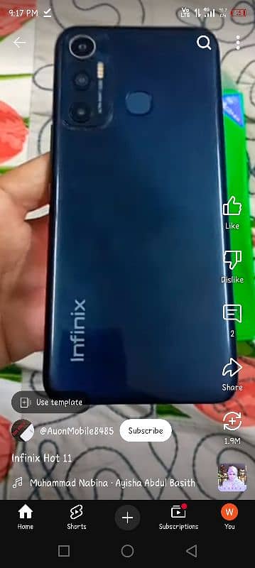 Infinix hot 11 4/64 pta approved no any fault 1