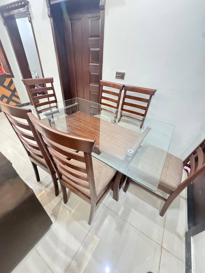 dining | dining table | glasstop dining table | six chair dining 2