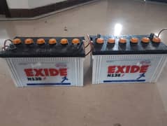 Used batteries Exide N135 17 plates 100Ah