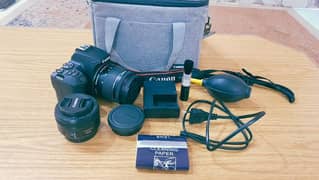 Canon EOS 200d mark ii  best beginner set. Like new. 2 lens, bag, body