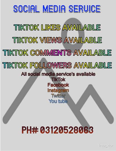 TikTok followers TikTok likes. followers comments view available