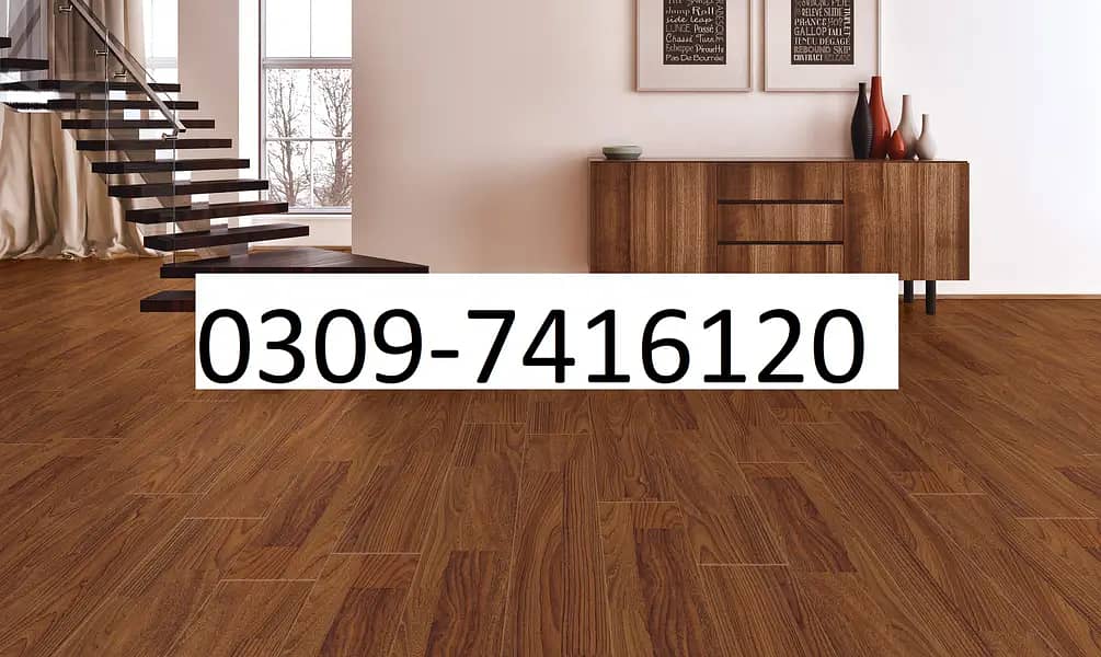 Wood floor vinyl floor/ wooden blinds Mini blind/ wallpapers 3