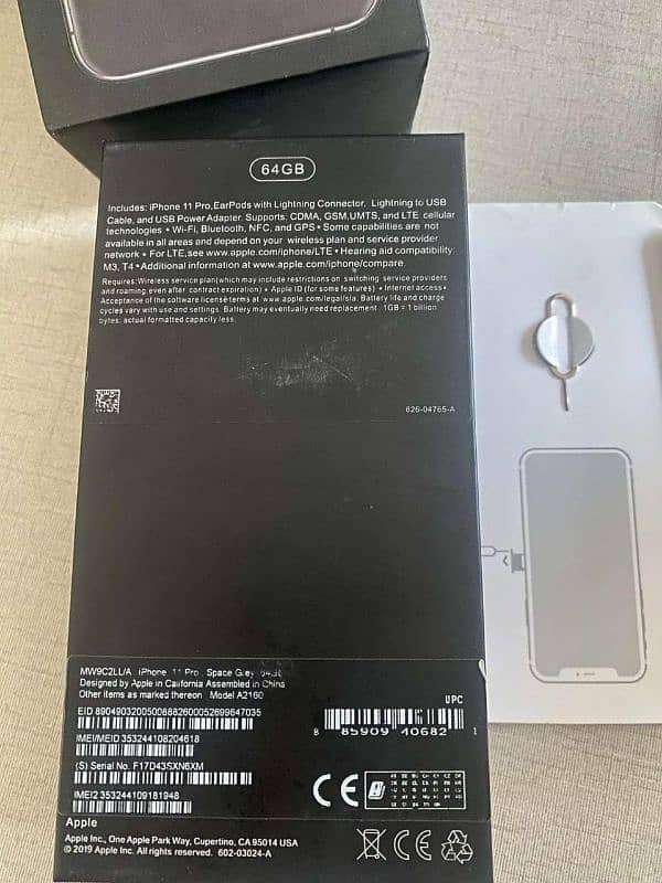 Iphone 11 pro Dual PTA Approved 64 GB GX panel 6