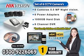 6 CCTV Cameras Set In DHA (HIK Vision)